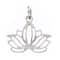 12 Pack: Charmalong™ Silver Plated Lotus Charm by Bead Landing™